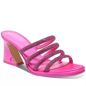Circus NY by Sam Edelman Heddie Embellished Mule Sandals in Pink Punch Sz 6.5